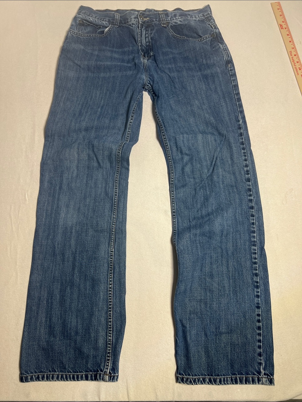 Old Navy Men’s Straight Jeans in Medium Blue Wash